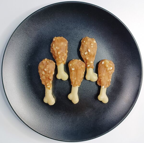 AS 4 Куряча гомілка на калцинованій кістці з рисом, 500 гр., ящ. 20 шт.