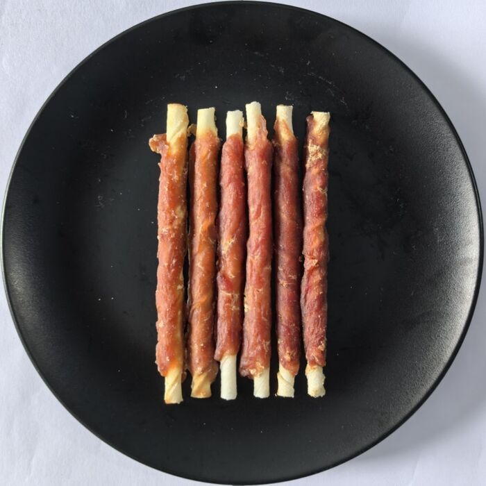 AS68 Асорті кальцинованих паличок з м'ясом кролика, качки та ягня, 250 гр., ящ. 30 шт.